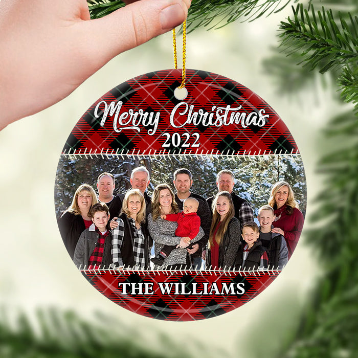Custom Family Photo Christmas Gifts - Personalized Ornament