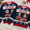 Like Parents Like Child - Personalized Custom Unisex Ugly Christmas Sweatshirt, Wool Sweatshirt, All-Over-Print Sweatshirt - Gift For Family, Christmas Gift
