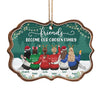 Friends Become Our Chosen Family - Personalized Custom Benelux Shaped Wood Christmas Ornament - Gift For Bestie, Best Friend, Sister, Birthday Gift For Bestie And Friend, Christmas Gift