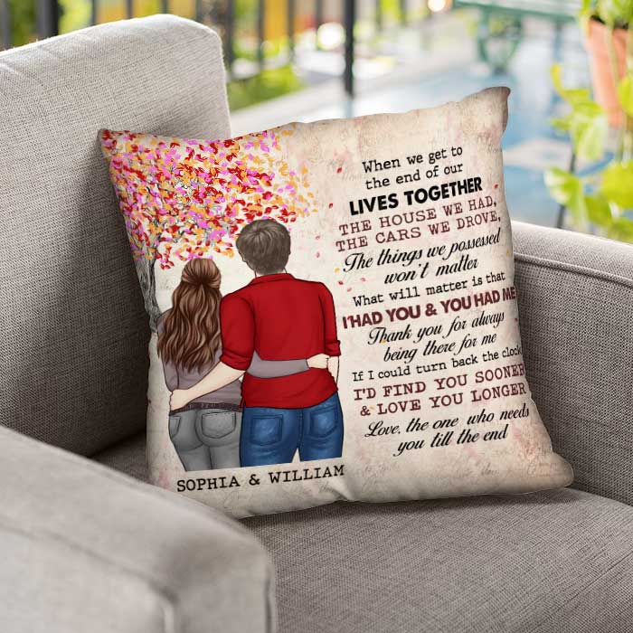 Custom Name Couple Love Gifts - Personalized Pillow