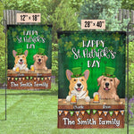 Custom Name St. Patrick's Day Dog Family Gifts - Personalized Flag