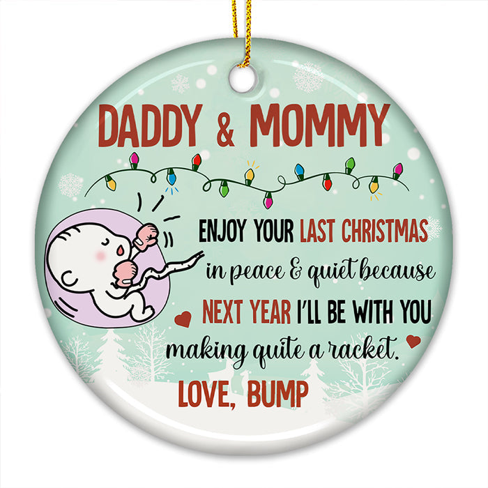Funny Pregnancy Christmas Gifts for Expecting Parents - Ornament
