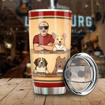 Custom Name Dog Dad Gifts for Men - Personalized Tumbler
