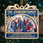 Custom Family Photo Christmas Gifts - Personalized Ornament