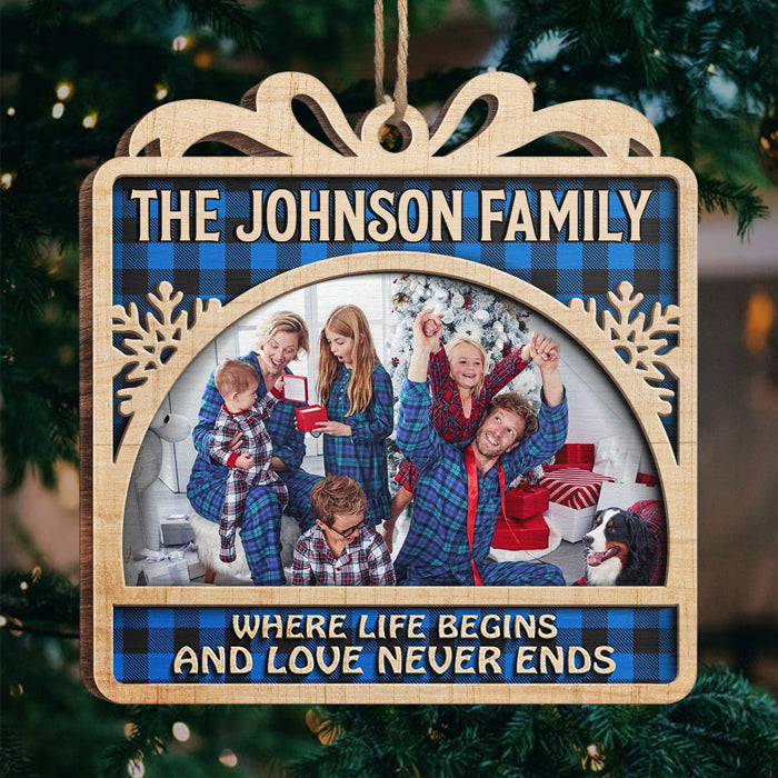 Custom Family Photo Christmas Gifts - Personalized Ornament