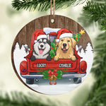 Custom Name Christmas Dog Gifts for Pet Lovers - Personalized Ornament