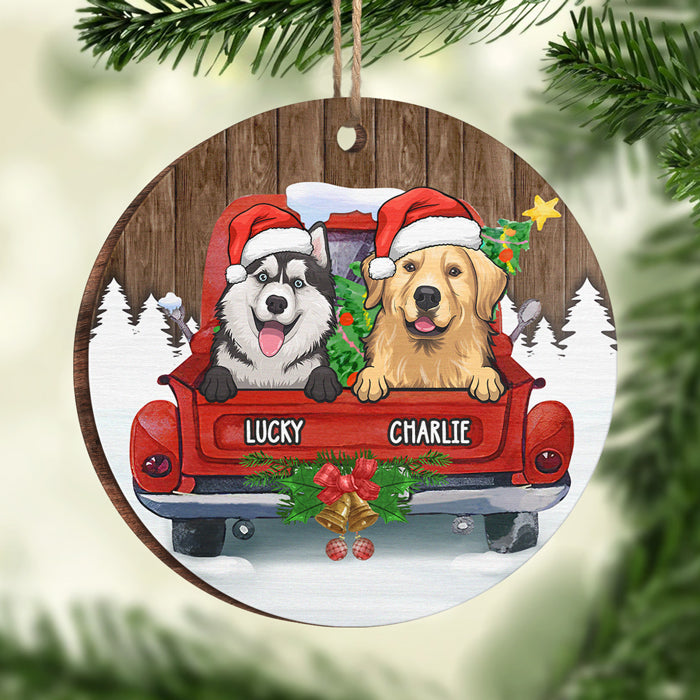 Custom Name Christmas Dog Gifts for Pet Lovers - Personalized Ornament