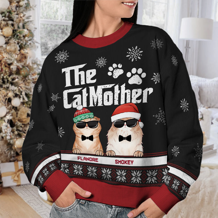 Custom Name Christmas Cat Gifts for Cat Lovers - Personalized Sweatshirt