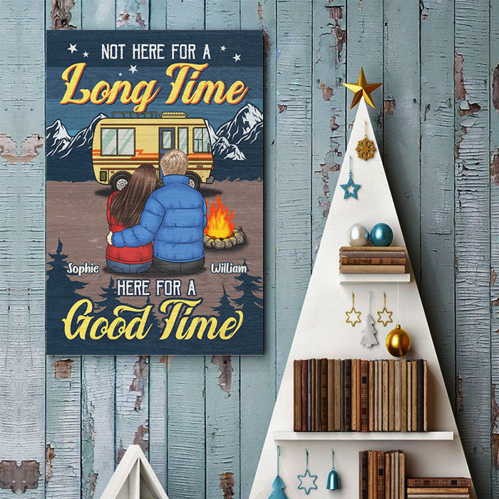 Custom Name Camping Couple Gifts - Personalized Poster