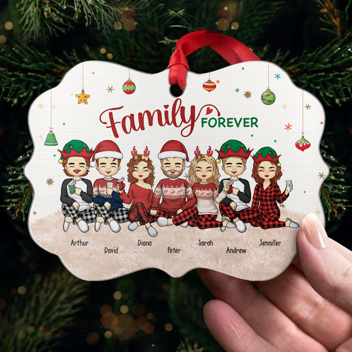 Family Is The Greatest Gift - Family Personalized Custom Ornament - Aluminum Benelux Shaped - Christmas Gift For Family Members