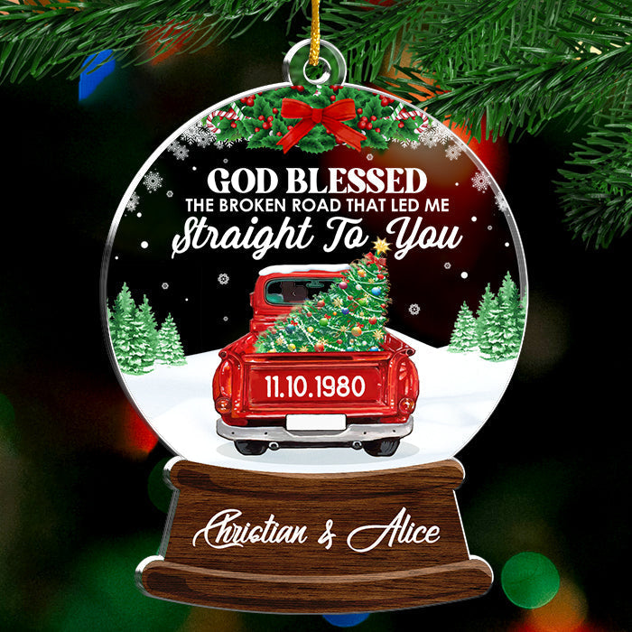 Custom Name Christmas Couple Gifts - Personalized Ornament
