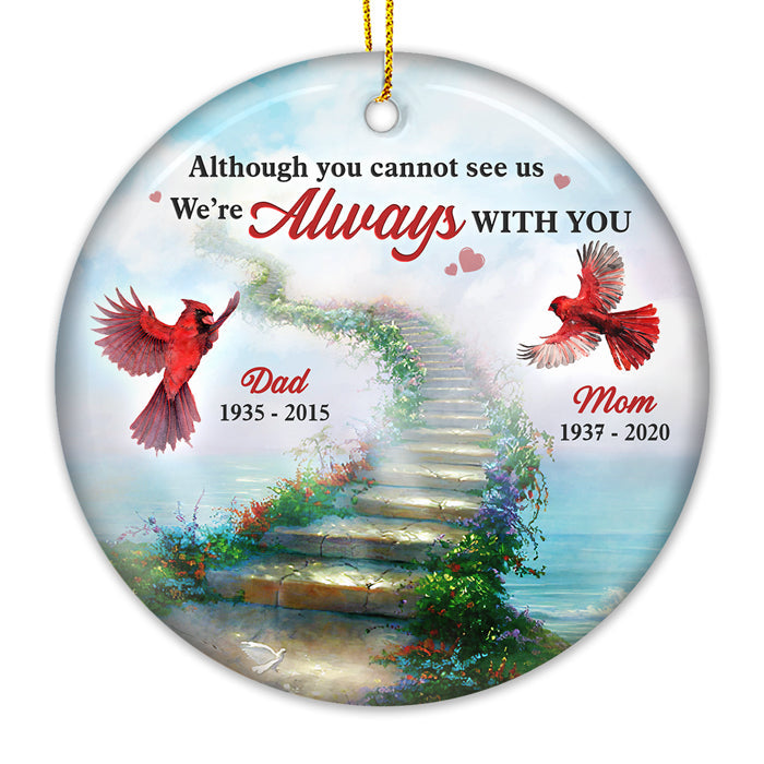 Custom Memorial Cardinal Christmas Gifts - Personalized Ornament