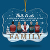 This Is Us, Whole Lot Of Love - Personalized Custom Benelux Shaped Acrylic Christmas Ornament - Gift For Family, Christmas Gift