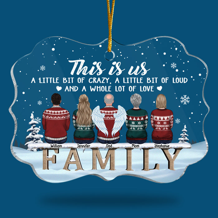 This Is Us, Whole Lot Of Love - Personalized Custom Benelux Shaped Acrylic Christmas Ornament - Gift For Family, Christmas Gift