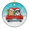 Wishing You Loads Of Holiday Cheer - Personalized Custom Round Shaped Ceramic Christmas Ornament - Gift For Pet Lovers, Christmas Gift