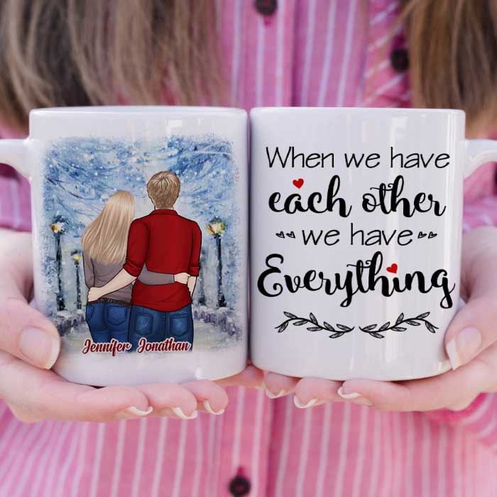 Custom Name Romantic Couple Gifts - Personalized Mugs