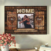 Home Is Wherever I'm With You - Upload Image, Gift For Couples, Husband Wife - Personalized Horizontal Poster