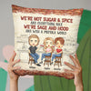 Besties We're Sage And Hood & Wish A Mufuka Would - Bestie Personalized Custom Pillow (Insert Included) - Christmas Gift For Best Friends, BFF, Sisters