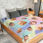 Custom Pet Photo Cat and Dog Gifts for Dad - Personalized Blanket