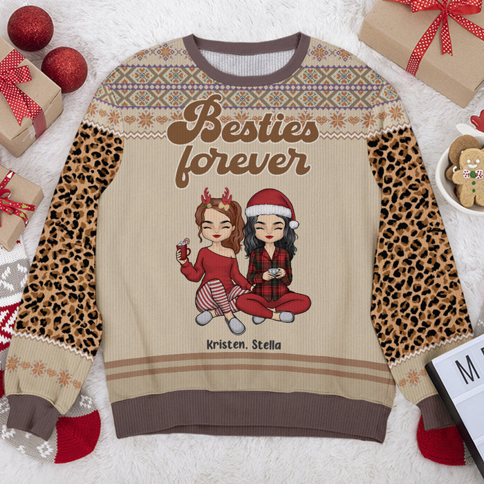 Custom Name Christmas Bestie Gifts for Women - Personalized Sweatshirt