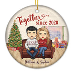 Custom Name Couple Christmas Gifts - Personalized Ornament