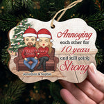 Custom Funny 10th Anniversary Christmas Gifts for Couples - Personalized Ornament