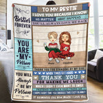 Custom Name Best Friend Gifts for Women - Personalized Blanket