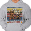 Husband & Wife Adventuring Together - Personalized Unisex T-shirt, Hoodie - Gift For Couples, Gift For Camping Lovers