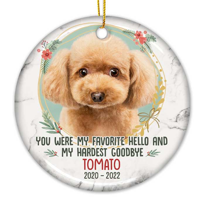 Custom Pet Memorial Gifts for Dog Lovers - Personalized Ornament