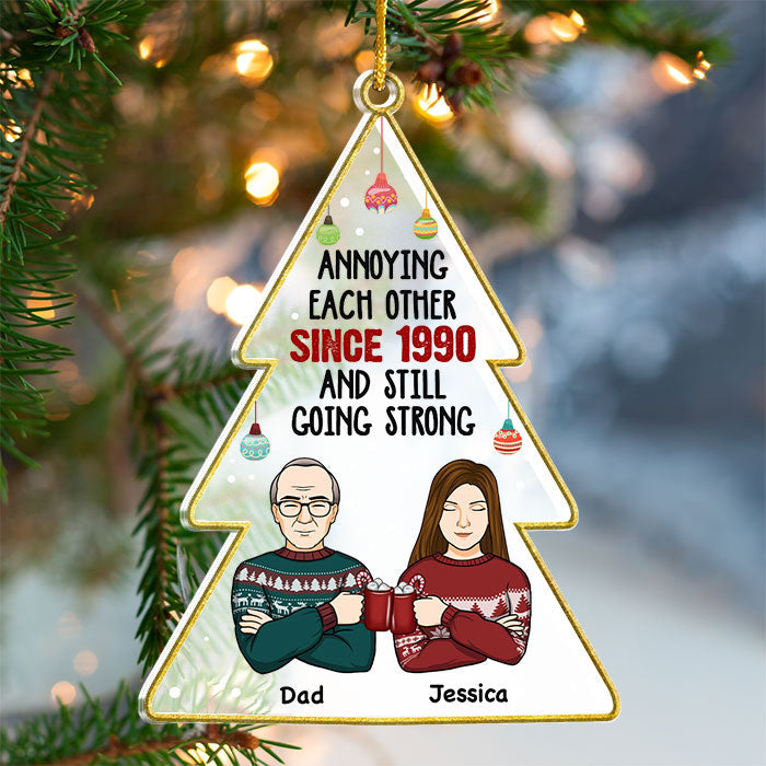 Custom Name Funny Father Daughter Christmas Gifts - Personalized Ornament
