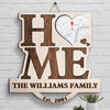 Sweet Home - Personalized Shaped Wood Sign - Gift For Family