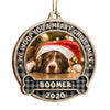 Woof You A Merry Christmas - Personalized Custom Round Shaped Wood Photo Christmas Ornament - Upload Image, Gift For Pet Lovers, Christmas Gift