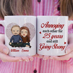 Custom Name 25th Anniversary Gifts for Couples - Personalized Mugs