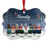 Family Where Life Begins And Love Never Ends - Personalized Custom Benelux Shaped Wood Christmas Ornament - Gift For Family, Christmas Gift
