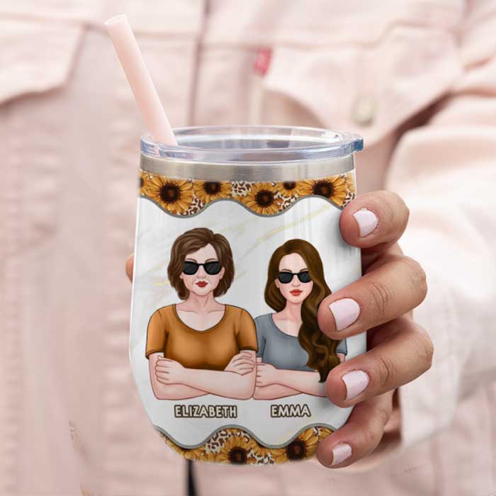 Oh Crap Like Mother Like Daughter - Gift For Mom, Grandma - Personalized Wine Tumbler
