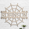 Halloween Spider Welcome - Personalized Shaped Wood Sign - Gift For Family, Halloween Gift
