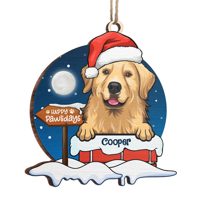 Custom Name Christmas Dog Gifts for Dog Lovers - Personalized Ornament
