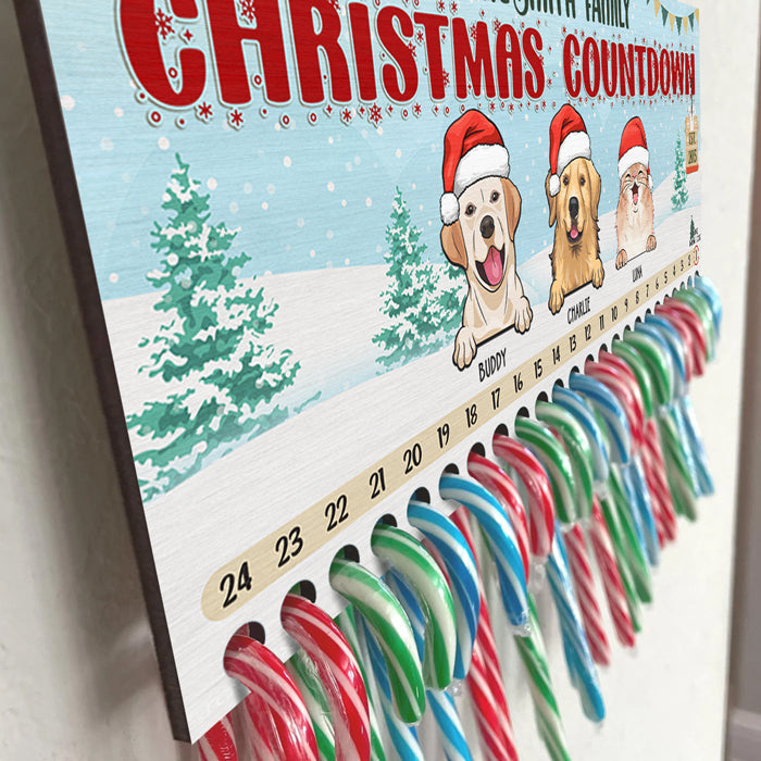 Christmas Is The Most Wonderful Time Of The Year - Dog & Cat Personalized Custom Candy Christmas Countdown Wooden Sign, Advent Calendar - Christmas Gift For Pet Owners, Pet Lovers
