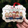The Greatest Gift Of All Is Family - Family Personalized Custom Ornament - Aluminum Benelux Shaped - Christmas Gift For Family Members