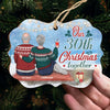 Merry Christmas Together - Personalized Custom Benelux Shaped Wood Christmas Ornament - Gift For Couple, Husband Wife, Anniversary, Engagement, Wedding, Marriage Gift, Christmas Gift