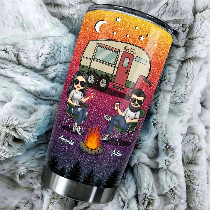 Custom Name Camping Gifts for Couples - Personalized Tumbler