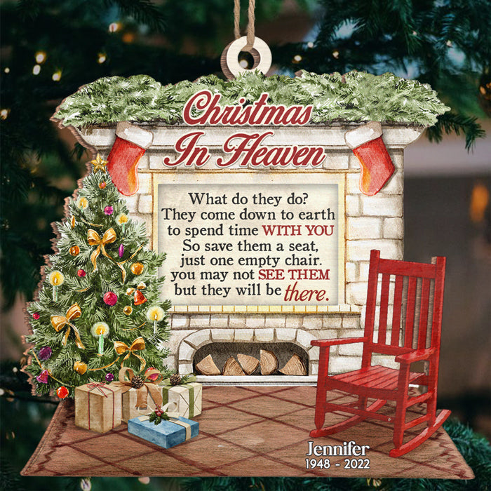 Custom Christmas In Heaven Memorial Gifts - Personalized Ornament
