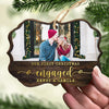 Our First Christmas - Personalized Custom Benelux Shaped Wood Photo Christmas Ornament - Upload Image, Gift For Couple, Husband Wife, Anniversary, Engagement, Wedding, Marriage Gift, Christmas Gift
