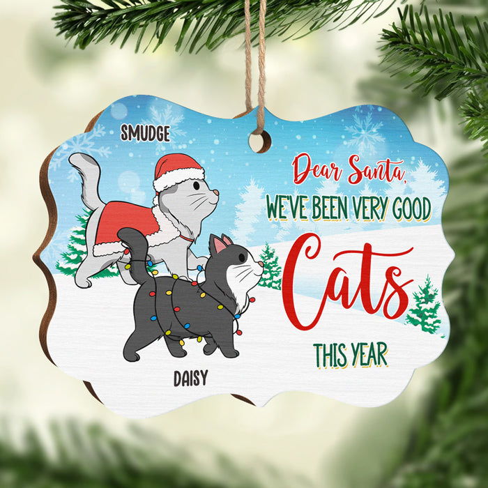 We Have Been Good Cats  - Personalized Custom Benelux Shaped Wood Christmas Ornament - Gift For Pet Lovers, Christmas Gift