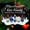Our Family Where Life Begins & Love Never Ends - Personalized Custom Benelux Shaped Acrylic Christmas Ornament - Gift For Family Members, Christmas Gift