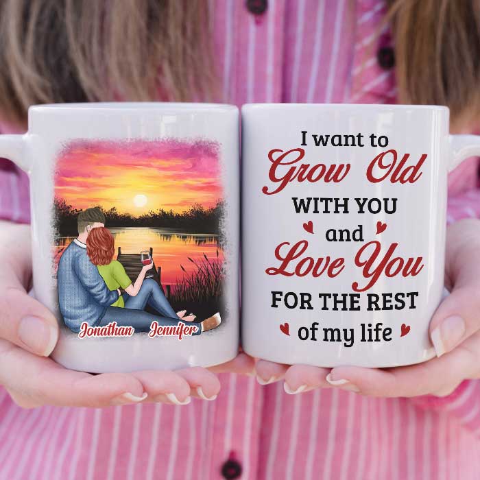 Custom Name Romantic Couple Gifts - Personalized Mugs