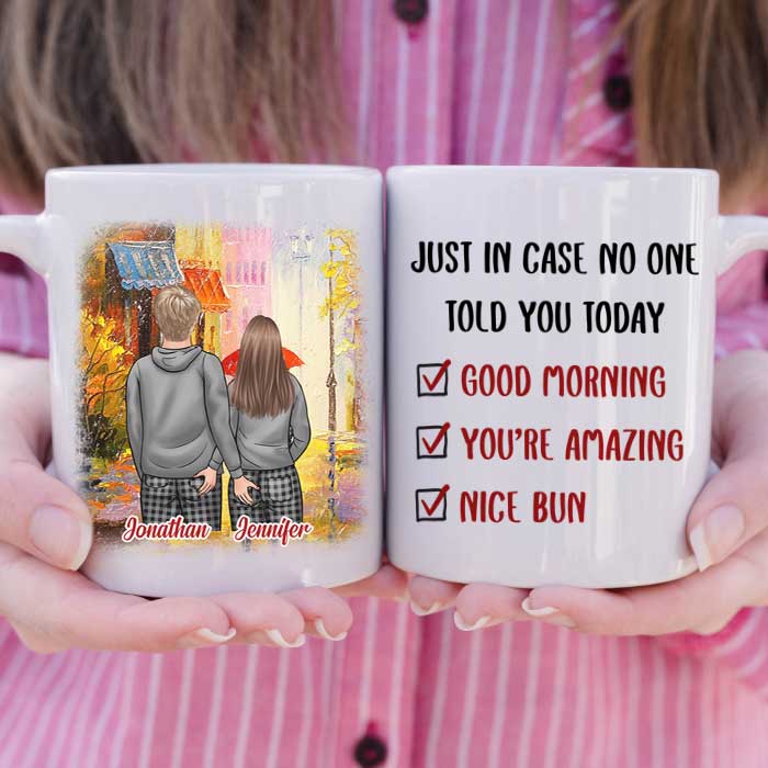 Custom Name Good Morning Couple Gifts - Personalized Mugs