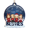 We're Bestie Forever - Bestie Personalized Custom Ornament - Wood Snow Globe Shaped - Christmas Gift For Best Friends, BFF, Sisters