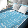 Adorable Lettering - Personalized Custom Name Blanket - Gift For Baby Kids, Youth Teenager Adult, Newborn Baby Receiving Gift