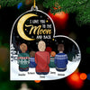 I Love You To The Moon And Back - Personalized Custom Heart Shaped Acrylic Christmas Ornament - Gift For Grandma, Grandparents, Christmas Gift